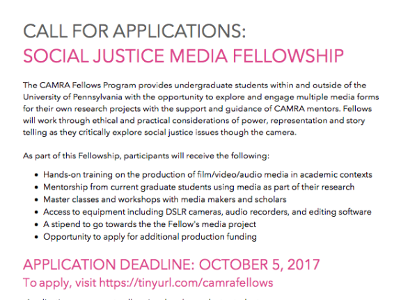 2017-2018 CAMRA Fellows Program Accepts Applications