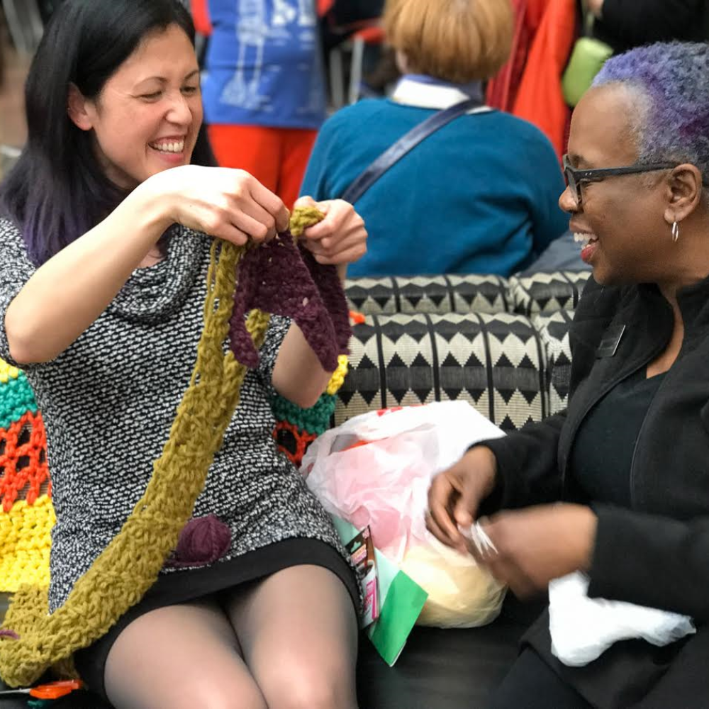 Lynda Black Yarn Bomb